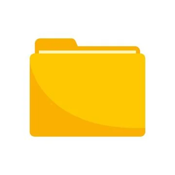 Storage computer folder icon flat isolated Stock Illustration