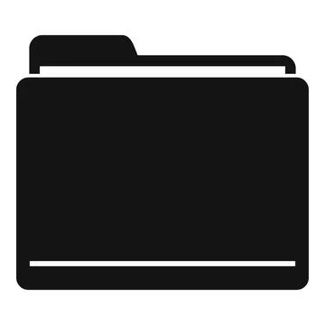 Storage computer folder icon, simple style Stock Illustration