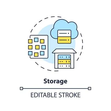 Storage concept icon Stock Illustration