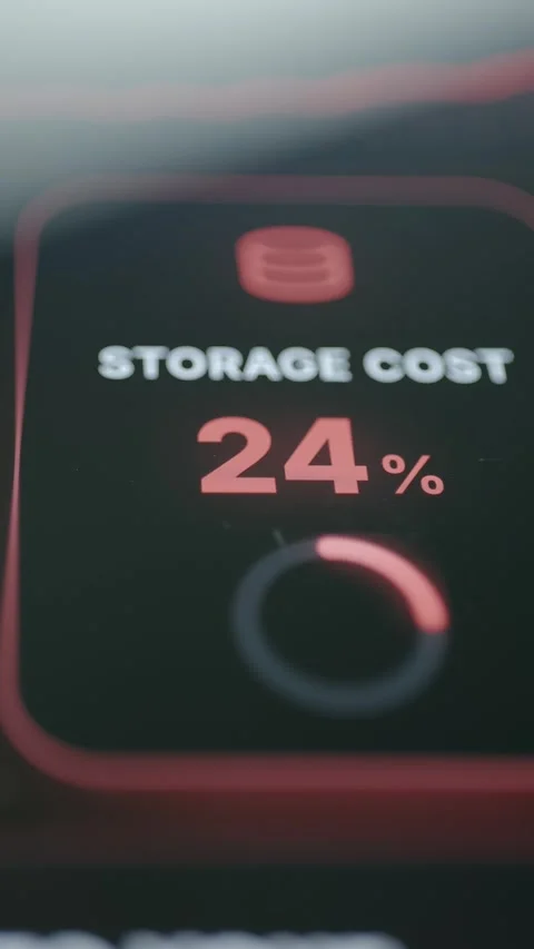 Storage Cost Allocation Metric At Twenty Four Percent 4K Stockbeeldmateriaal 341345801