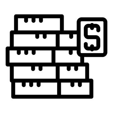 Storage costs increasing depicted by boxes stacking up with dollar sign Stock Illustration
