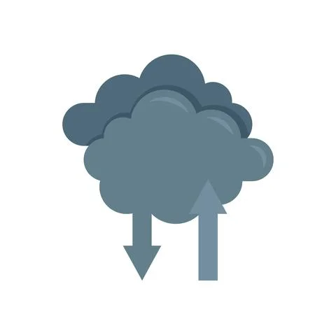 Storage data cloud icon flat isolated vector イラスト素材