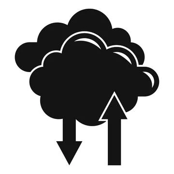 Storage data cloud icon, simple style イラスト素材