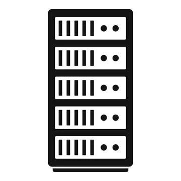Storage data cloud server icon, simple style 스톡 일러스트