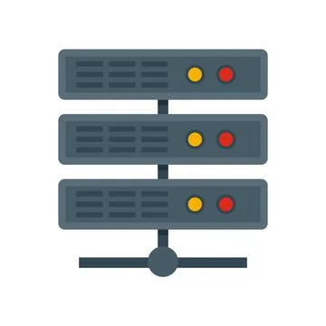 Storage data server icon flat isolated Stock Illustration