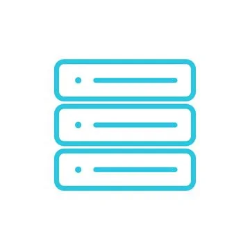 Storage data server icon. Isolated on white background. From blue icon set Stock Illustration
