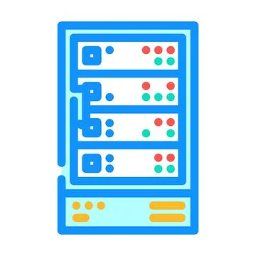 Storage disks big data color icon vector illustration 스톡 일러스트