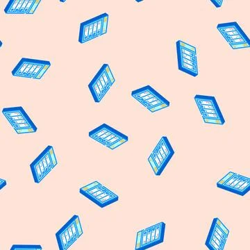 Storage disks big data isometric icon seamless pattern 스톡 일러스트