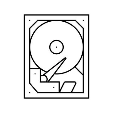 Storage disks big data line icon vector illustration Stock Illustration