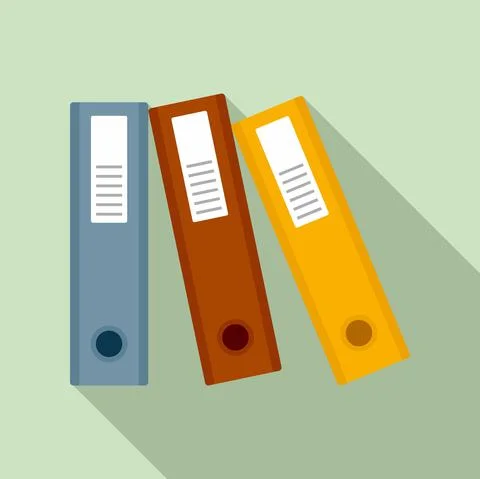 Storage document folder icon, flat style イラスト素材