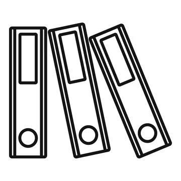 Storage document folder icon, outline style イラスト素材