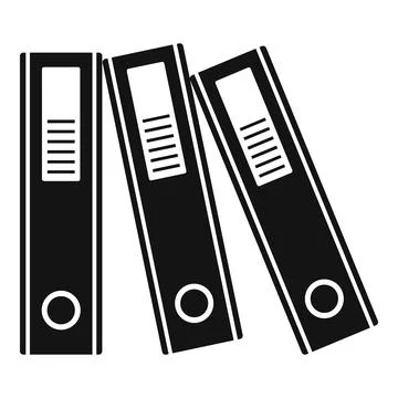 Storage document folder icon, simple style Stock Illustration