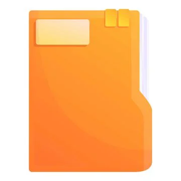 Storage documents paper folder icon, cartoon style Illustrazione stock