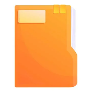 Storage documents paper folder icon, cartoon style Stock Illustration