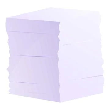 Storage documents papers stack icon, cartoon style Stock Illustration