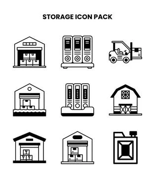 Storage DuoTone Icons Pack Ilustración de archivo