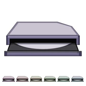 Storage dvd drive cartoon vector graphic Stock Illustration