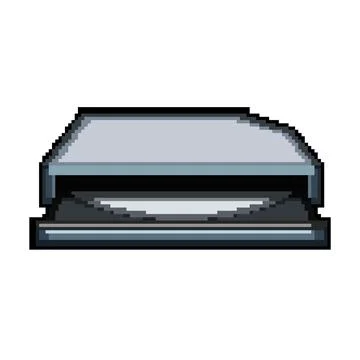 Storage dvd drive pixel art vector illustration Stock Illustration