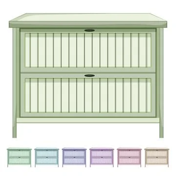 Storage file cabinet cartoon vector graphic Stock Illustration