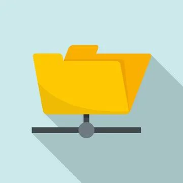 Storage file folder icon, flat style 스톡 일러스트