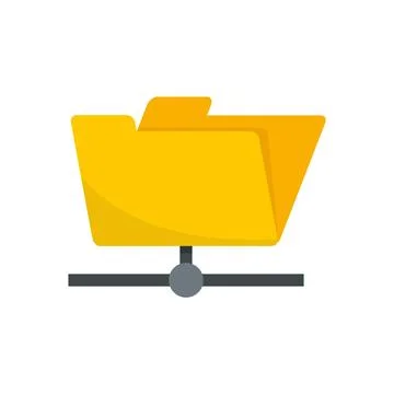 Storage file folder icon flat isolated Illustrazione stock