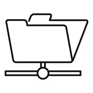 Storage file folder icon, outline style イラスト素材