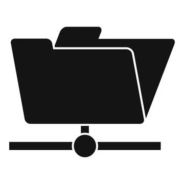 Storage file folder icon, simple style Stock Illustration