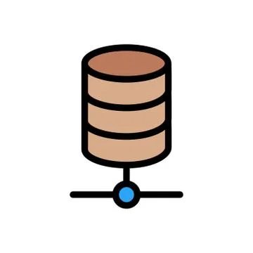 Storage flat color icon Stock Illustration