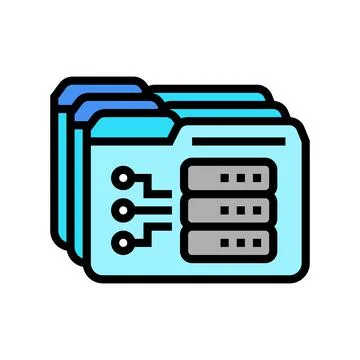 Storage folder color icon vector illustration 스톡 일러스트