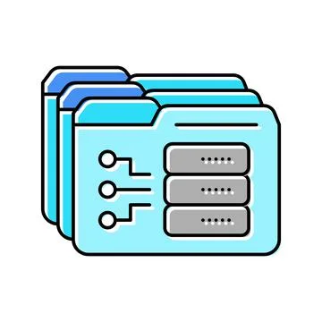 Storage folder color icon vector illustration Stock Illustration