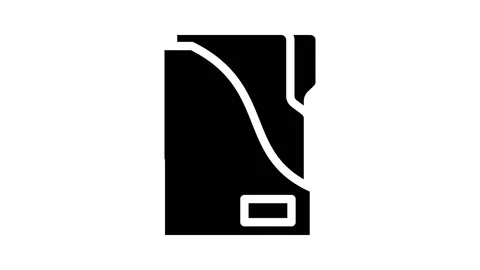Storage folder glyph icon animation Stock Footage 227098921