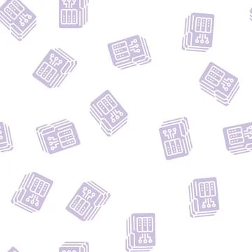 Storage folder glyph seamless pattern 스톡 일러스트