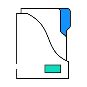 Storage folder icon color illustration Stock Illustration