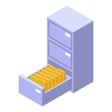 Storage folder icon, isometric style Stock-Illustration