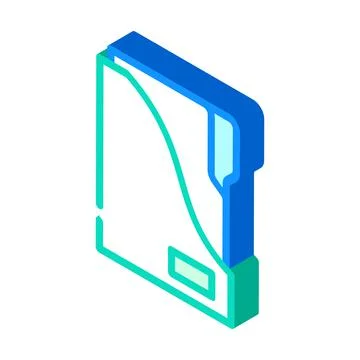 Storage folder isometric icon vector illustration 库存插图