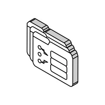Storage folder isometric icon vector illustration Illustrazione stock