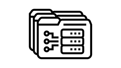 Storage folder line icon animation Stock Footage 224316703