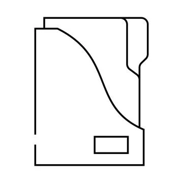 Storage folder line icon vector illustration Stock Illustration