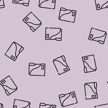 Storage folder line vector seamless pattern Stockillustratie