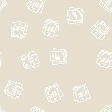 Storage folder line vector seamless pattern Illustrazione stock