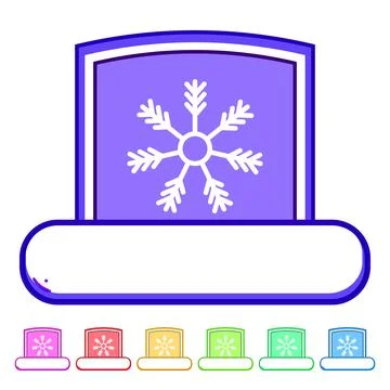Storage frozen label cartoon vector graphic Stock Illustration
