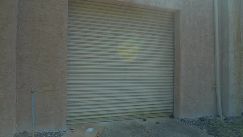 Storage garage door move in Stock Footage 94122465