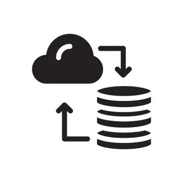 Storage glyph flat icon Stock Illustration