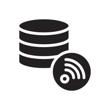 Storage glyph flat icon Stock Illustration