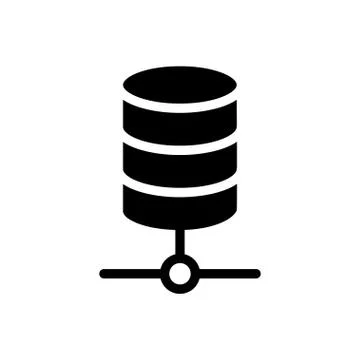 Storage glyph flat icon Stock Illustration