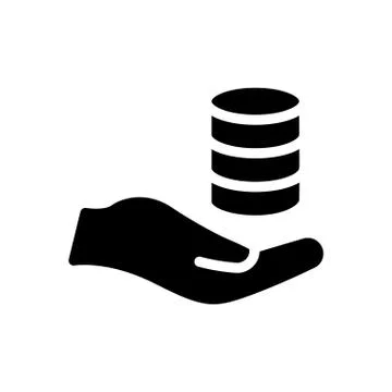 Storage glyph flat icon 스톡 일러스트
