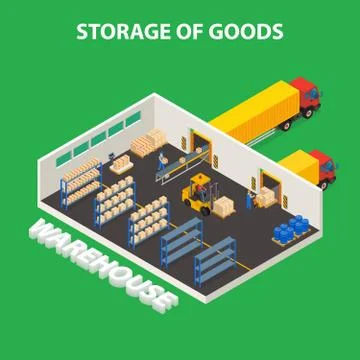Storage Of Goods Design Concept イラスト素材