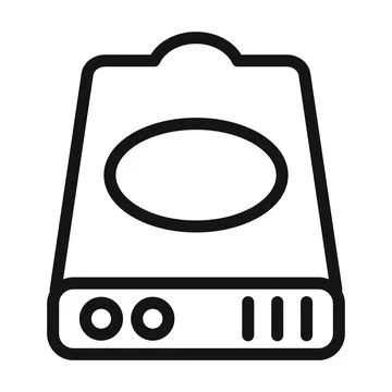 Storage Hard Disk Icon Ideal for Data Backup and Computing Stock Illustration