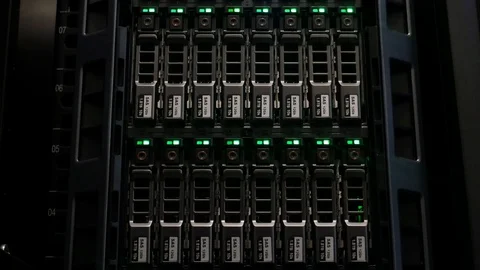 Storage hard disk server Stock Footage 112985122