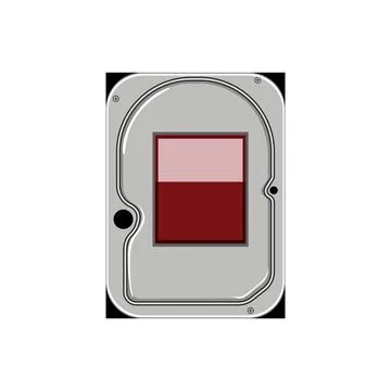 Storage hard drive cartoon vector illustration Illustrazione stock